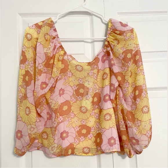 NWT Steve Madden Stevie Top in Pink Floral - Picture 9 of 12